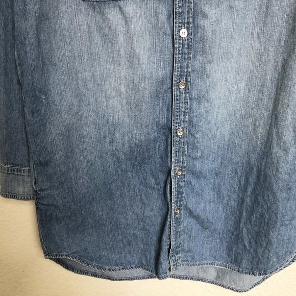 J Brand Marlow Jean Denim Shirt Mini Dress Nimbus - Picture 4 of 6